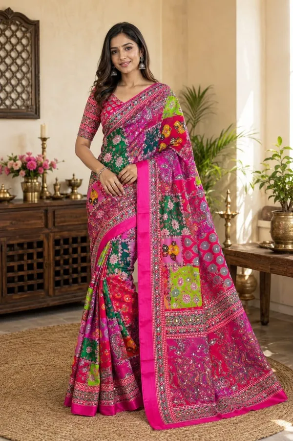 Pink_Silk_Printed_Saree_For_Women