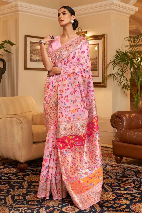 Pink_Banarasi_Soft_Printed_Saree_For_Women