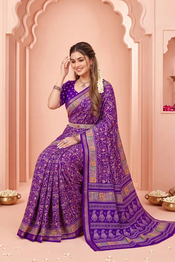 Magenta_Crepe_Printed_Saree_For_Women