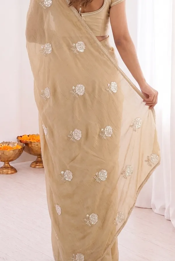 Cream_Salsa_Saree_For_Women