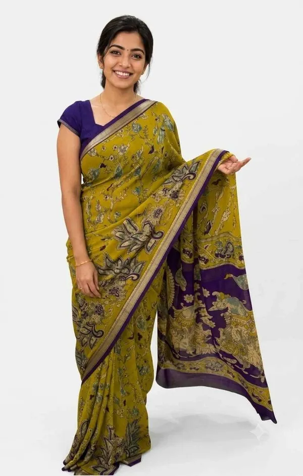 Mustard_Purple_Banarasi_Silk_Printed_Saree_For_Women