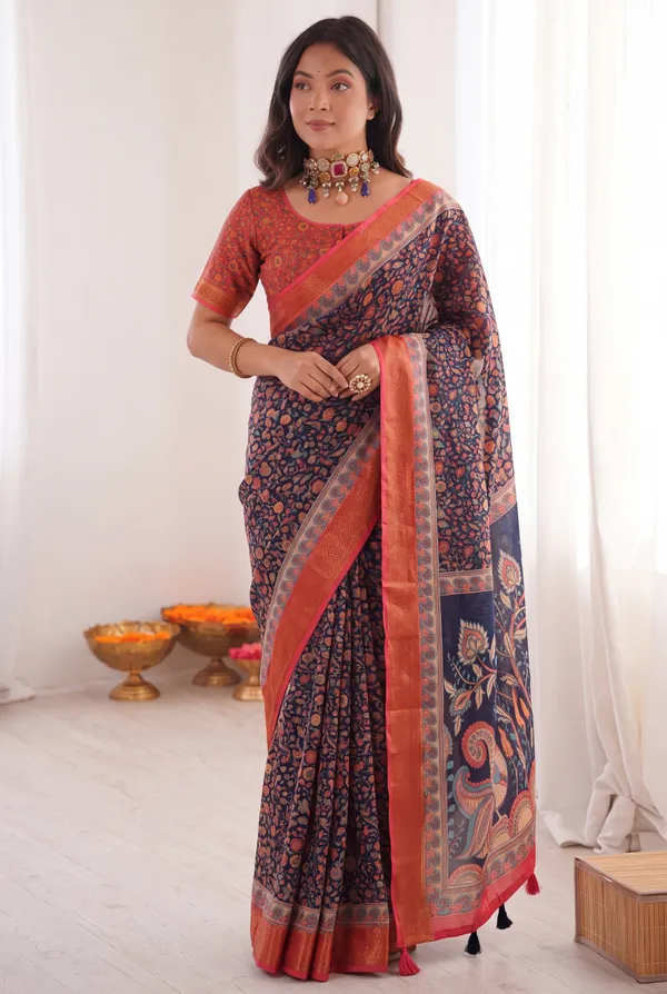 Midnight_Navy_Blue_Linen_Cotton_Printed_Saree_For_Women