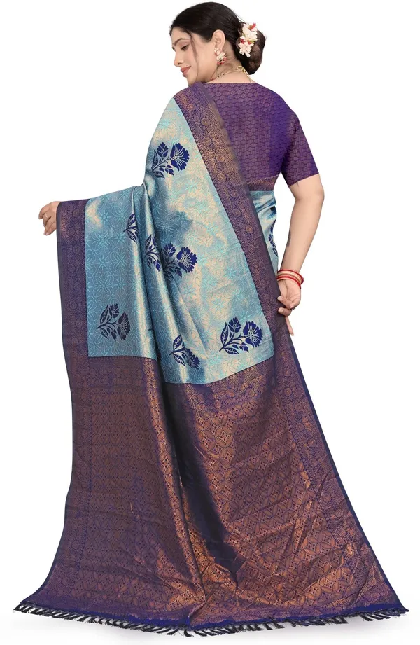 Blue_Banarasi_Art_Silk_Traditional_Saree_For_Women