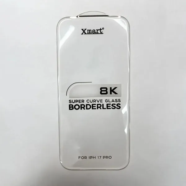 Xmart_8K_Borderless_Diamond_Curved_Tempered_Glass_Screen_Protector_For_Iphone_17_Pro