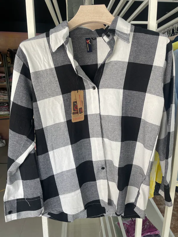 Black_And_White_Checkered_Casual_Shirt_for_Women