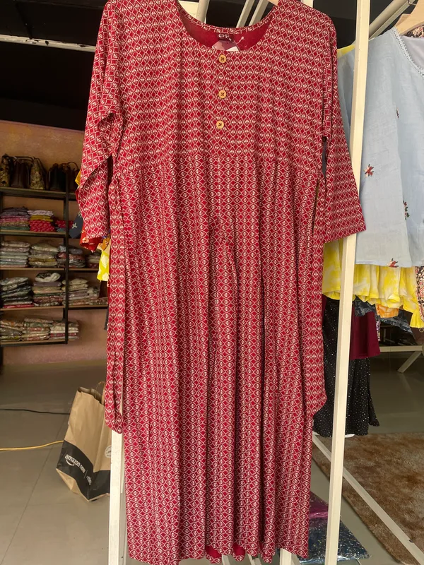 Red_Printed_Flared_Kurta_for_Women