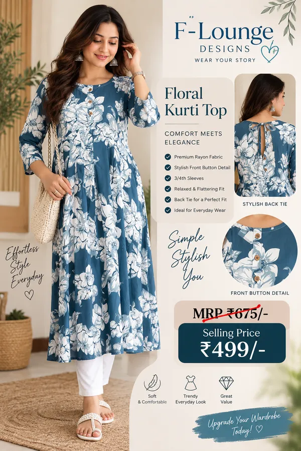 Blue_Rayon_Floral_Kurti_Top_for_Women