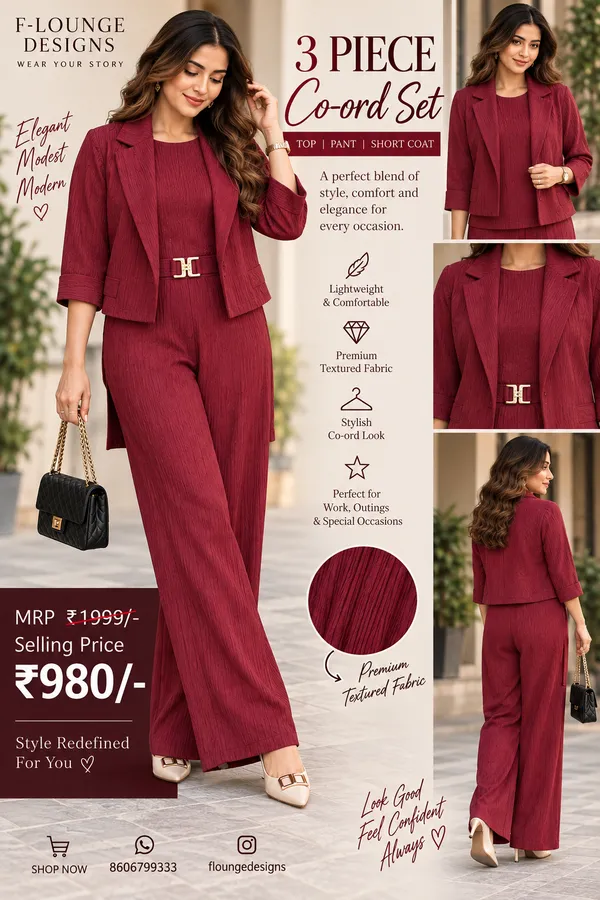 Maroon_Textured_Co_Ord_Set_for_Women