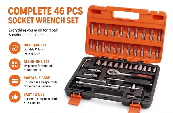 46_Pcs_Socket_Wrench_Tool_Set_with_Ratchet_Handle,_Sockets,_Screwdriver_Bits