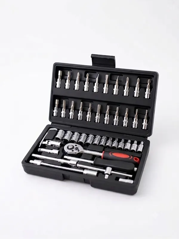 46_Pcs_Socket_Wrench_Tool_Set_with_Ratchet_Handle,_Sockets,_Screwdriver_Bits