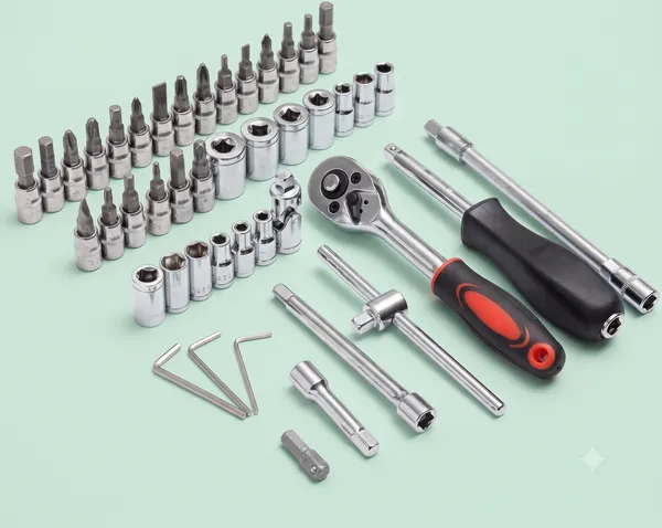 46_Pcs_Socket_Wrench_Tool_Set_with_Ratchet_Handle,_Sockets,_Screwdriver_Bits
