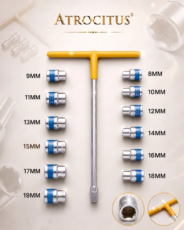 13Pcs_Hex_T-Handle_Spanner_Wrench_Set