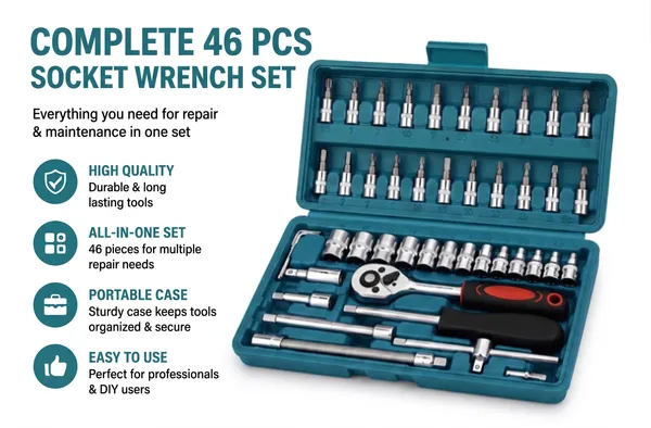 46_Pcs_Socket_Wrench_Tool_Set_with_Ratchet_Handle,_Sockets,_Screwdriver_Bits