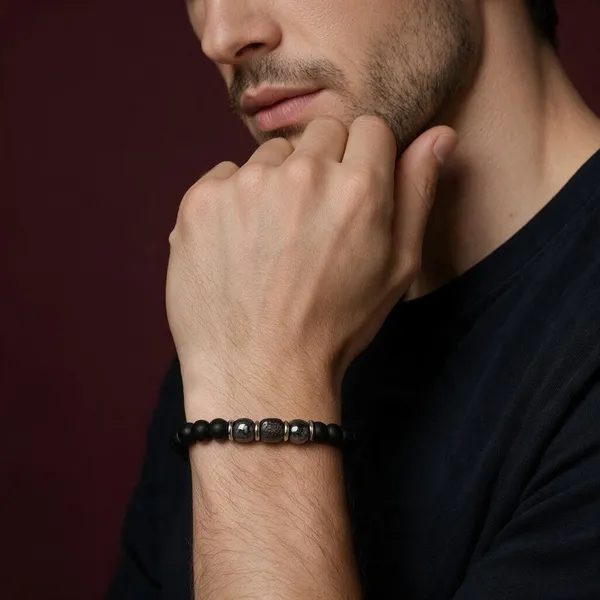 Black_Beaded_Bracelet_For_Men