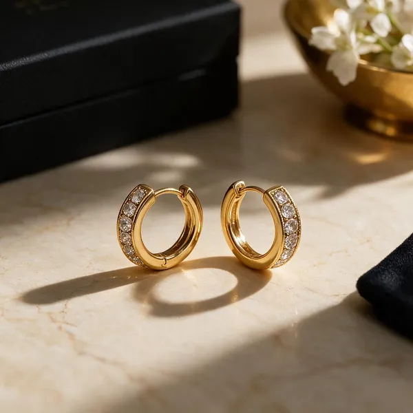 Gold_Tone_Stone_Studded_Hoop_Earrings_For_Men