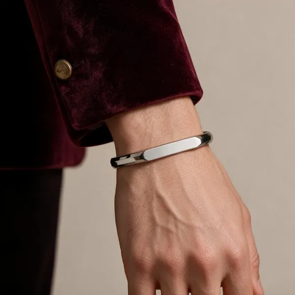 Silver_Tone_Open_Cuff_Bracelet_For_Men