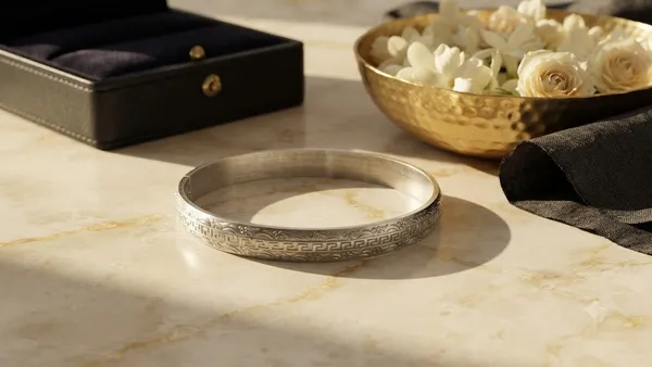 Silver_Tone_Greek_Key_Bangle_Bracelet_For_Men