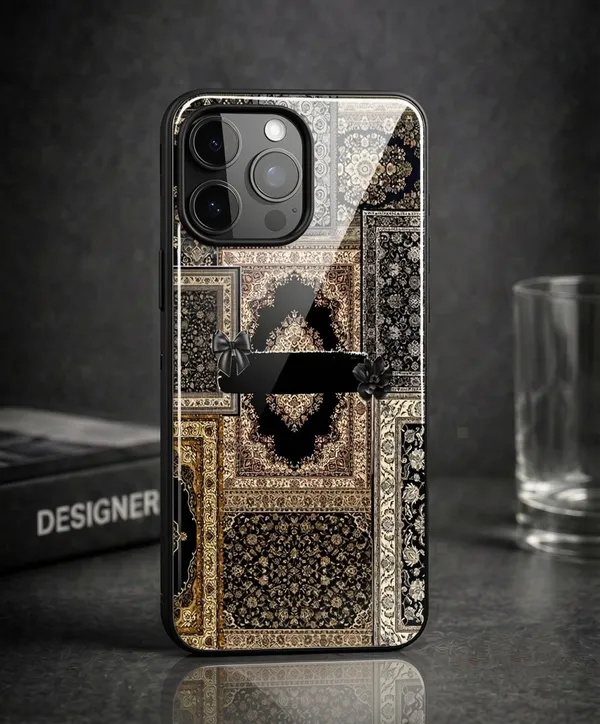 Black_Ornate_Carpet_Print_Phone_Case