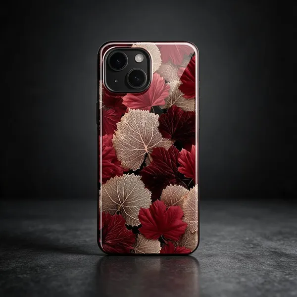 Red__Rubber_And_Glass_Phone_Case