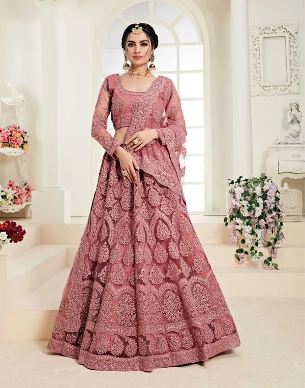 Rose_Pink_Color_Heavy_Luxury_Net_Designer_Lehenga_Choli_Default_Title