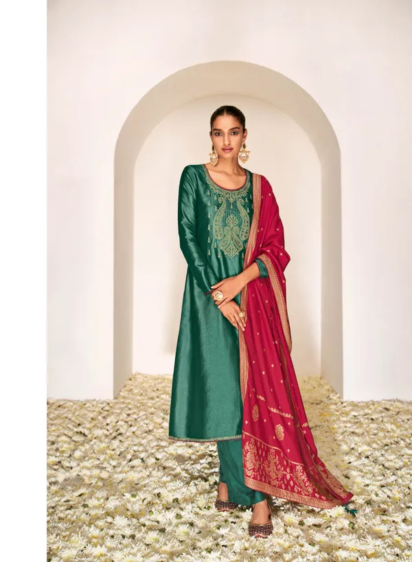 Stylish_Green_Festive_Lehenga_Suit_With_Nazneen_Dupatta_Default_Title