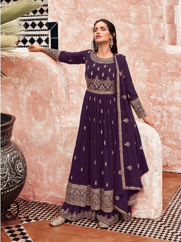Party_Ready_Georgette_Salwar_Suit_With_Santoon_Bottom_Default_Title