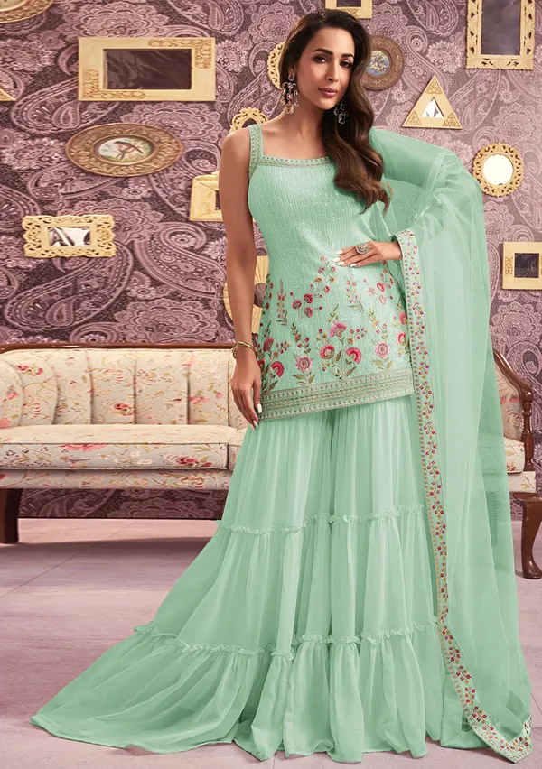 Sea_Green_Party_Wear_Embroidered_Sharara_Set_Default_Title