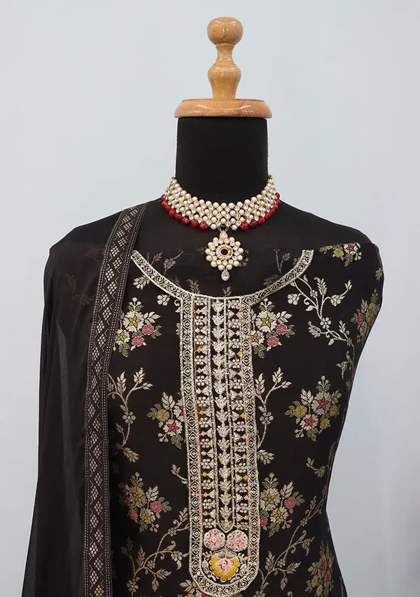 Black_Designer_Pure_Viscose_Jaquard_Salwar_Suit_With_Heavy_Chinon_Silk_Dupatta_Default_Title