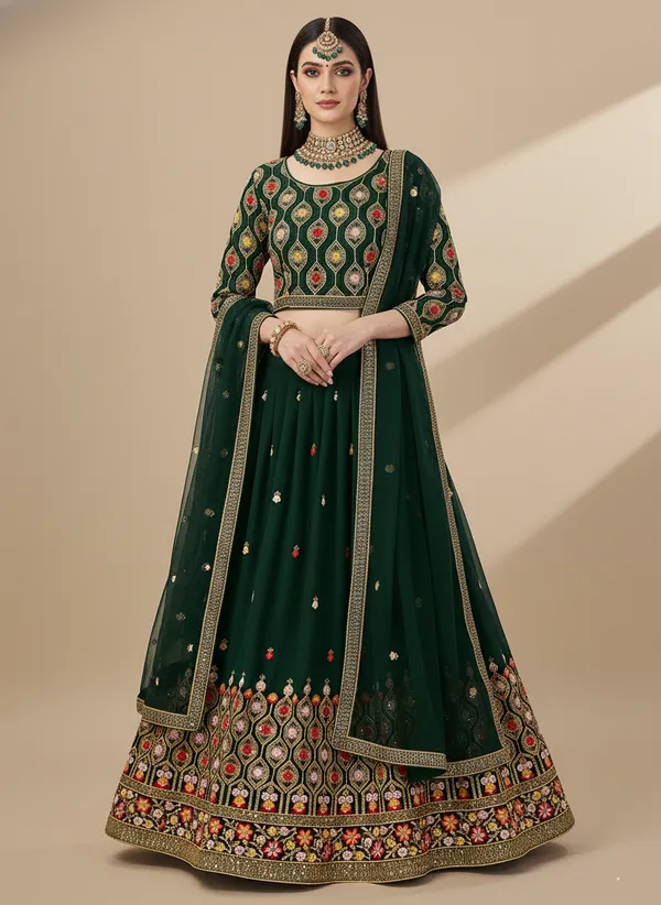 Green_Designer_Faux_Georgette_Sequin_Zari_Work_Function_Wear_Lehenga_Choli_Default_Title