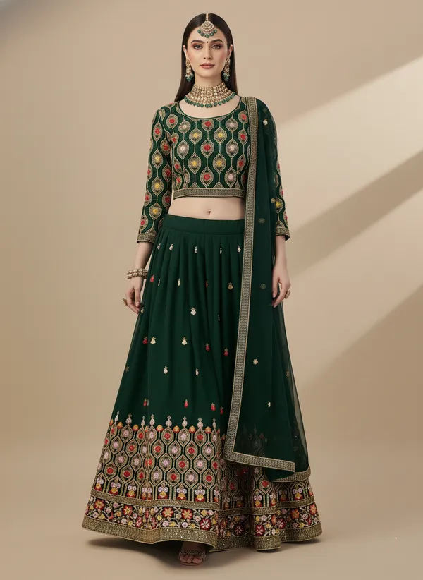 Green_Designer_Faux_Georgette_Sequin_Zari_Work_Function_Wear_Lehenga_Choli_Default_Title