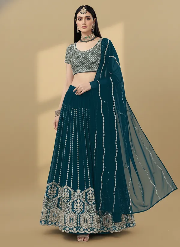 Teal_Readymade_Heavy_Faux_Georgette_Sequence_Work_Lehenga_Choli_Default_Title