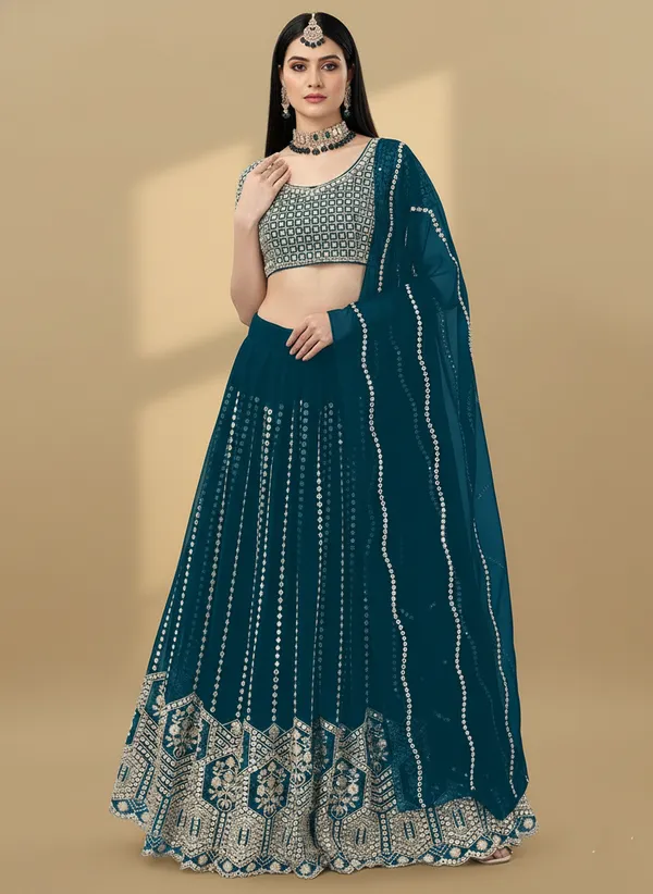 Teal_Readymade_Heavy_Faux_Georgette_Sequence_Work_Lehenga_Choli_Default_Title