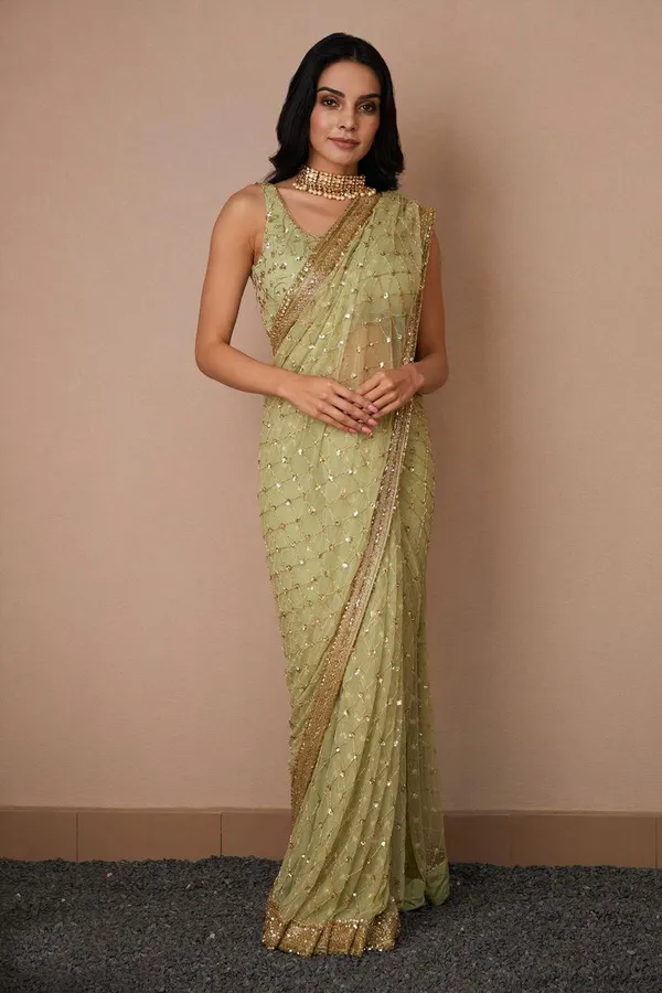 Green_Party_Wear_Designer_Heavy_Net_Saree_Default_Title