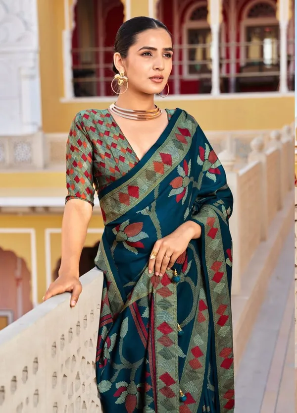 Teal_Party_Wear_Designer_Saree_Default_Title
