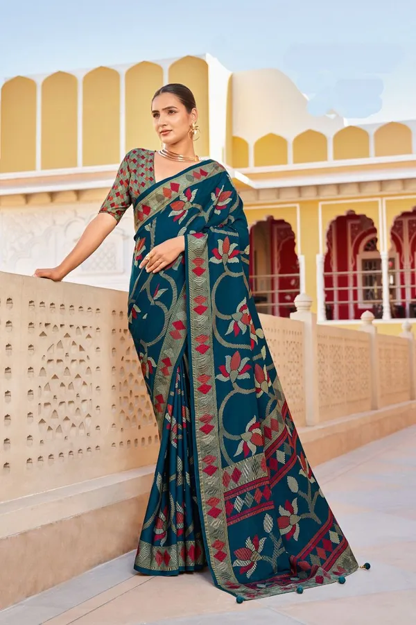 Teal_Party_Wear_Designer_Saree_Default_Title