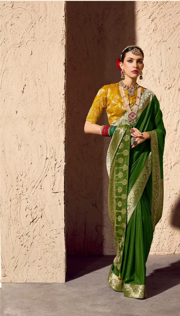 Olive_Green_Designer_Crepe_Georgette_Saree_Default_Title