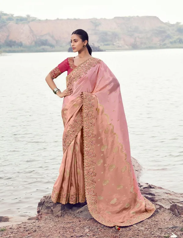 Pink_Luxury_Designer_Tissue_Silk_Saree_Default_Title