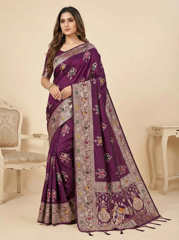 Royal_Purple_Color_Handwoven_Silk_Saree_With_Traditional_Motifs_Default_Title