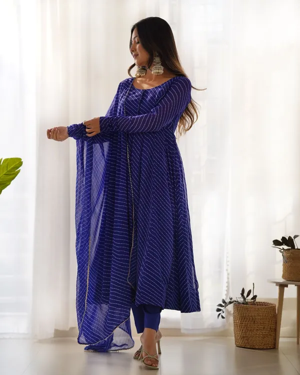 Royal_Blue_Stripe_Anarkali_Readymade_Suit