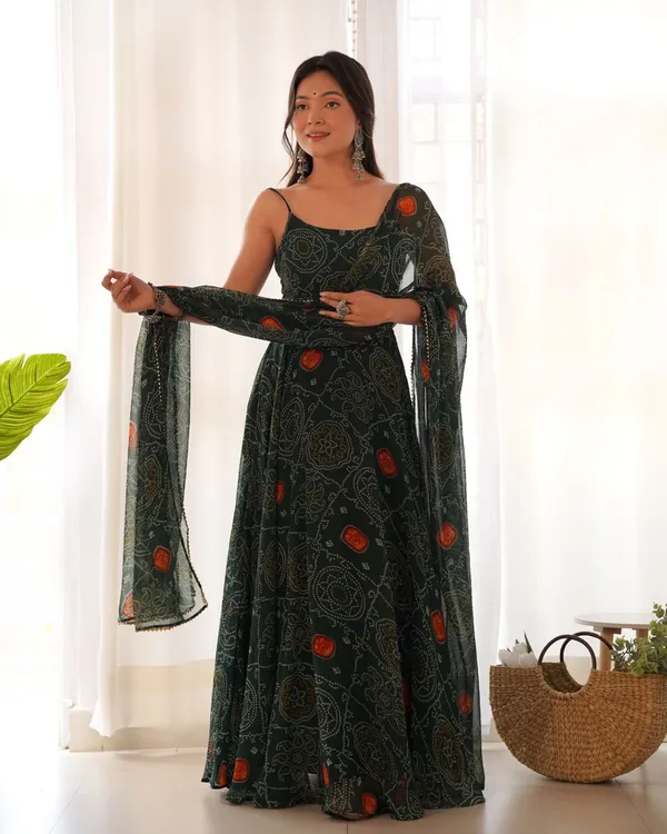 Ethnivo_Dark_Green_Party_Wear_Designer_Printed_Readymade_Suit