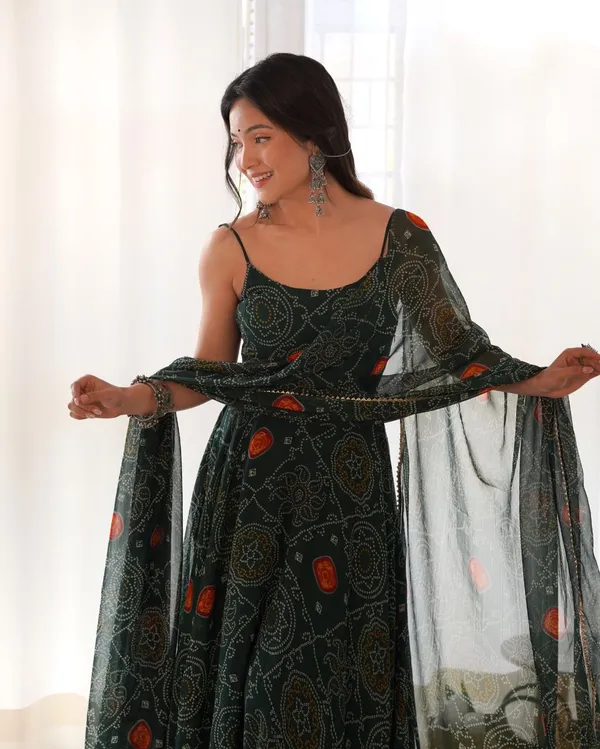 Ethnivo_Dark_Green_Party_Wear_Designer_Printed_Readymade_Suit