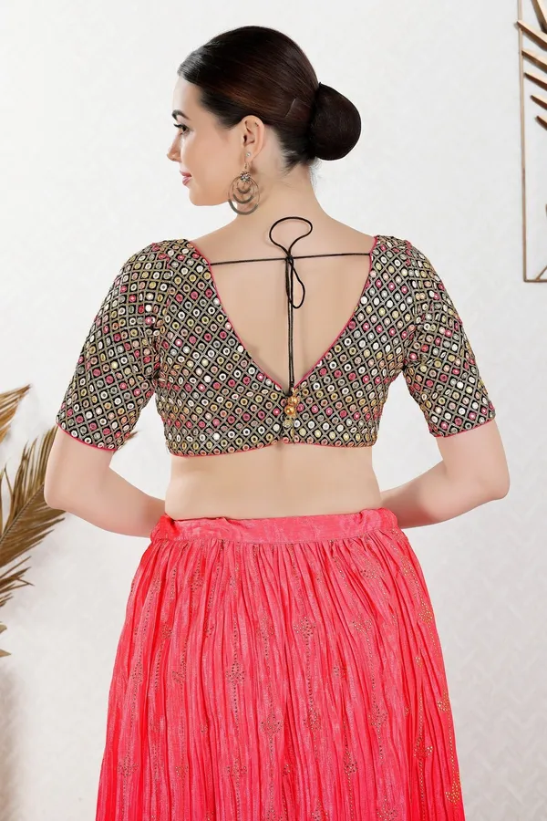 Elegant_Black_Georgette_Designer_Readymade_Blouse