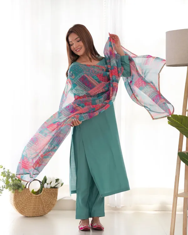Sea_Green_Ethnic_Wear_Designer_Pure_Viscose_Readymade_Suit