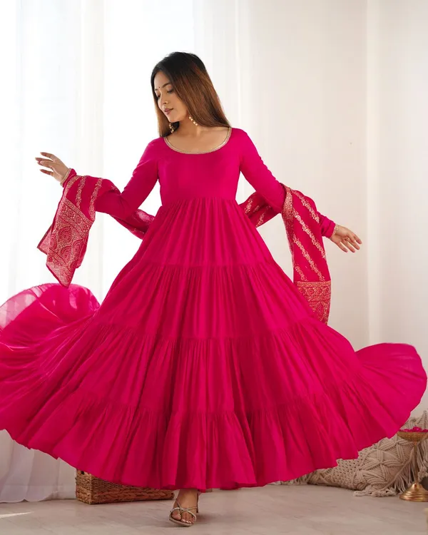Pink_Premium_Designer_Heavy_Roman_Silk_Chanderi_Readymade_Suit