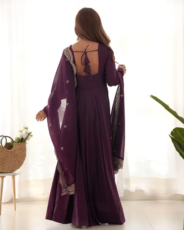 Heavy_Designer_Wine_Chanderi_Readymade_Suit