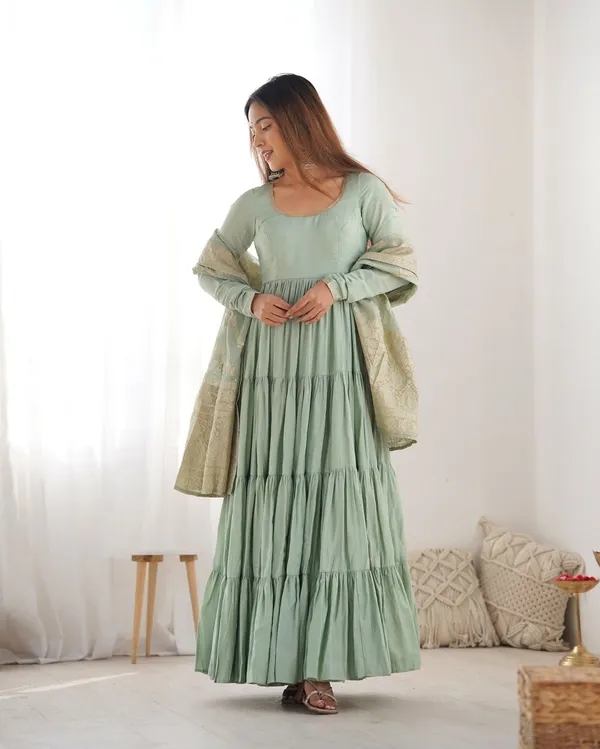 Traditional_Pista_Roman_Silk_Chanderi_Anarkali_Readymade_Suit
