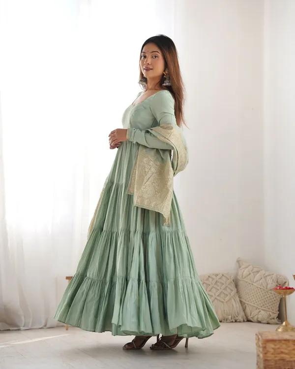 Traditional_Pista_Roman_Silk_Chanderi_Anarkali_Readymade_Suit