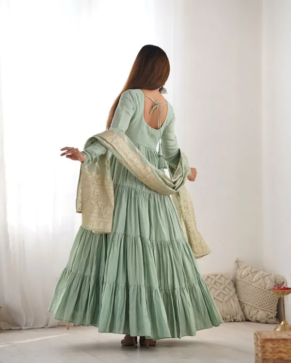 Traditional_Pista_Roman_Silk_Chanderi_Anarkali_Readymade_Suit