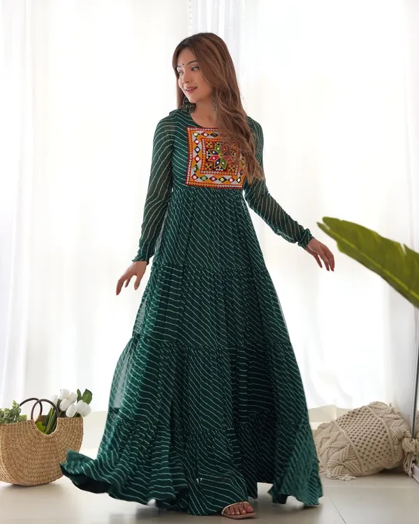 Ethnivo_Green_Festive_Wear_Designer_Readymade_Suit