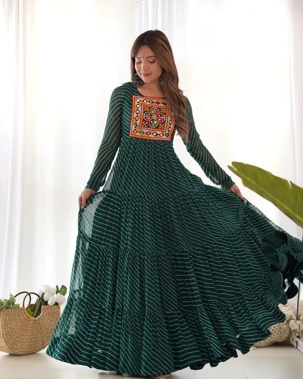 Ethnivo_Green_Festive_Wear_Designer_Readymade_Suit